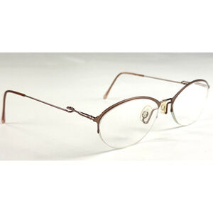 Sophia Loren M136 Rose Gold Womens Cat Eye 53-18mm Eyeglasses FRAMES ONLY